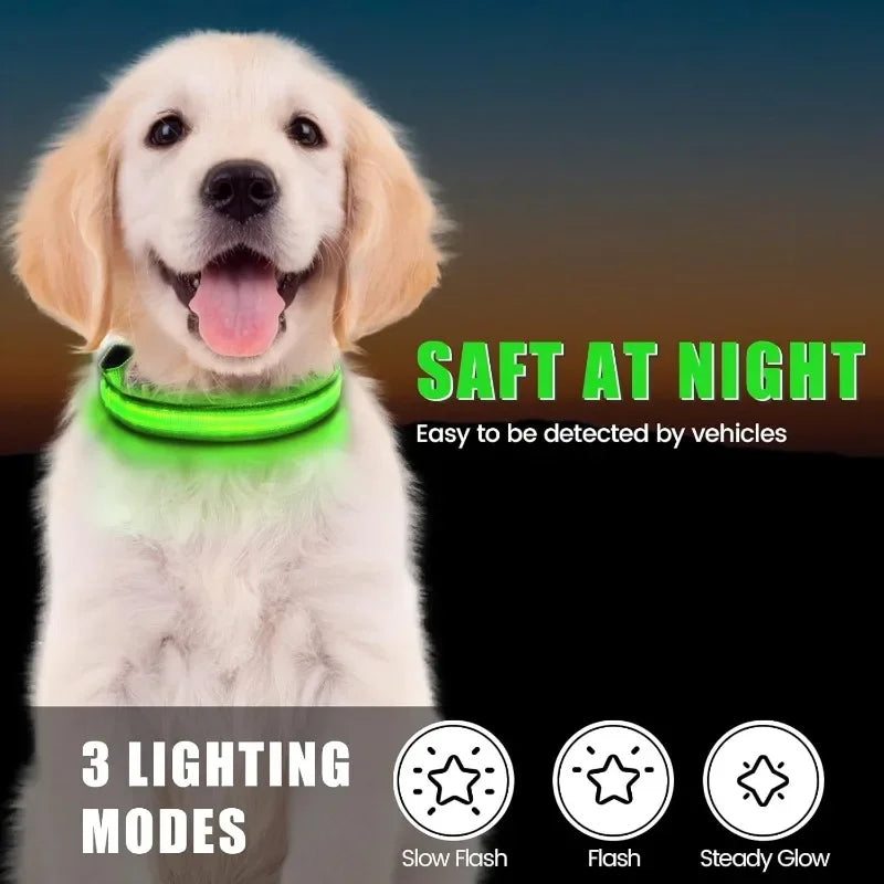 Collier LED avec Support AirTag – Sécurité Nocturne & Localisation Facile 🌙📍