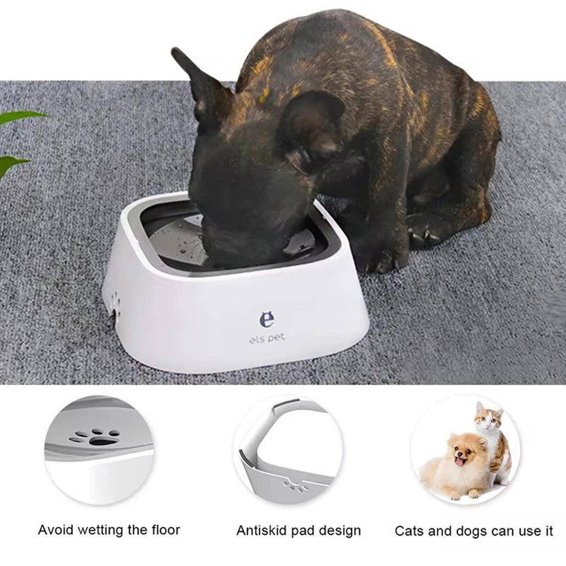 Bol d’Eau Anti-Débordement Flottant – Hydratation Propre & Sans Dégâts 🚗🐶💛