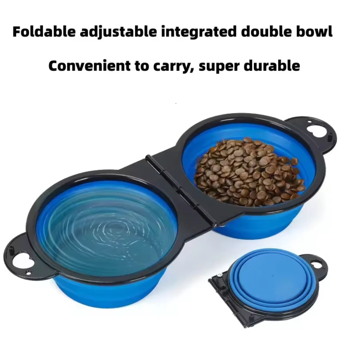 2-in-1 Foldable Double Bowl – Travel & Maximum Practicality 🥣🐶💛