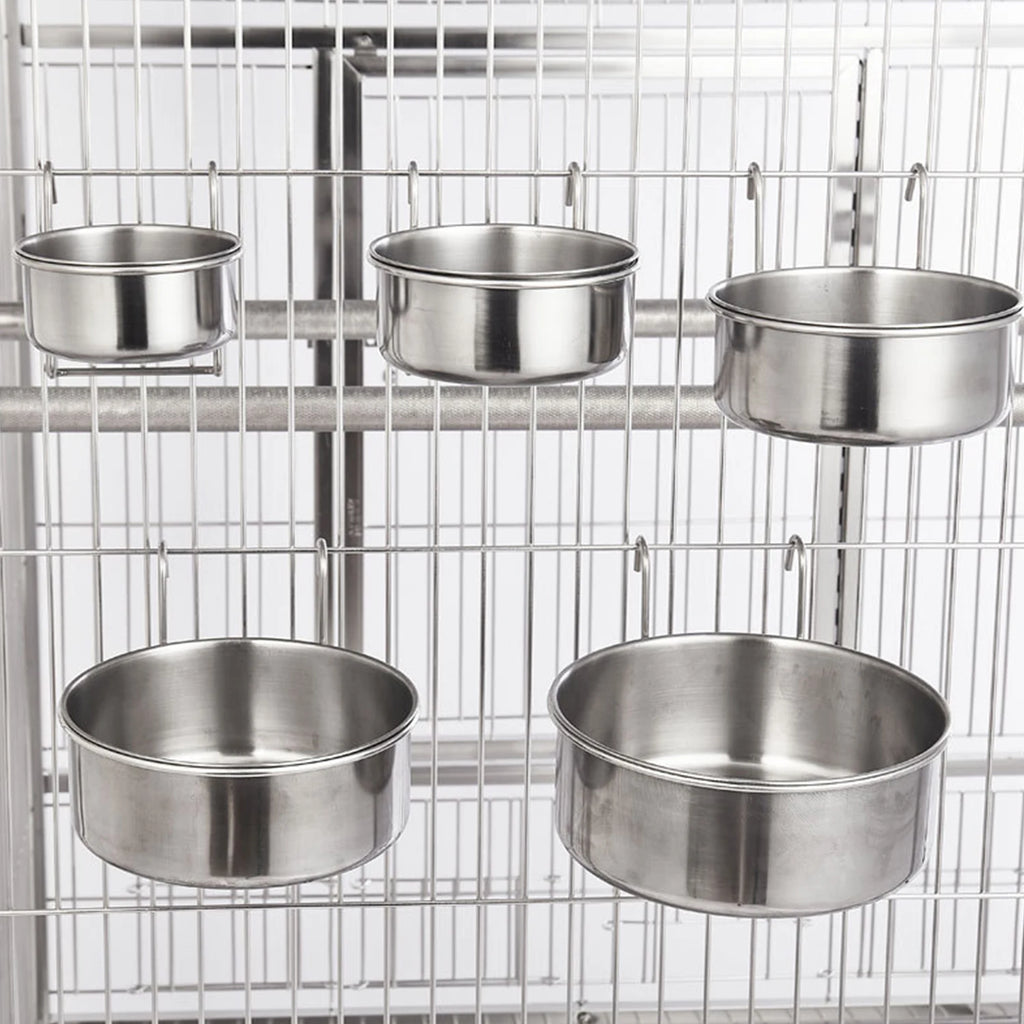 Bol Suspendu en Inox pour Cage – Fixation Solide & Repas Sans Renversement 🐾🥣