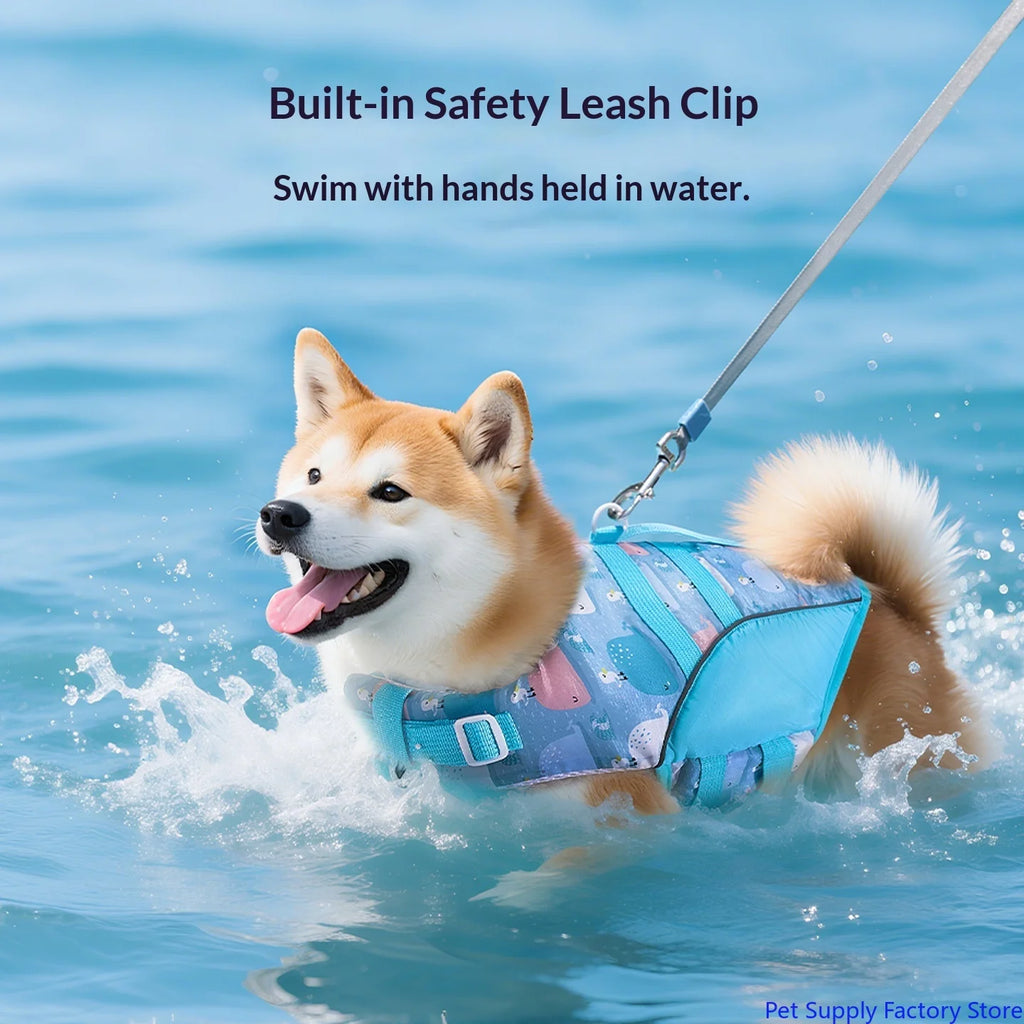 Gilet de Sauvetage pour Petit & Moyen Chien – Flottabilité & Sécurité Optimale 🐶🌊💛