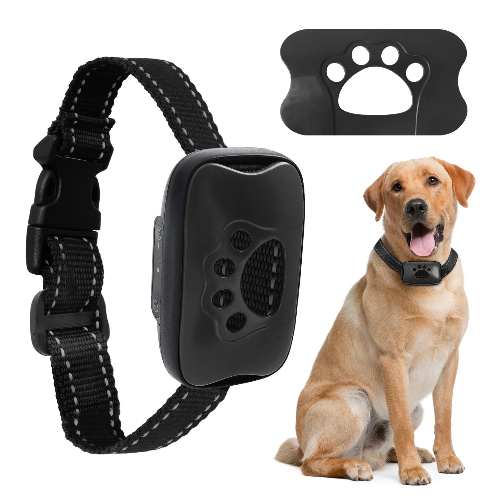 Smart Bark Collar – Ultrasonic & Gentle Vibration 🐶💛