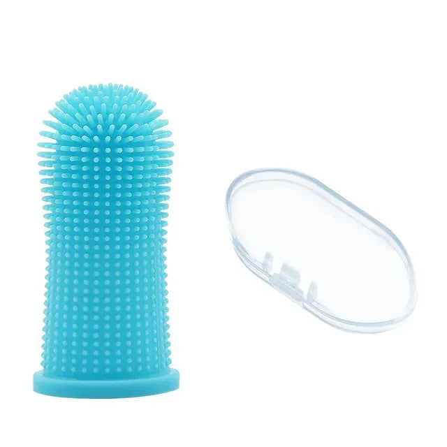 360° Finger Toothbrush – Gentle Cleaning & Fresh Breath 🐶💛