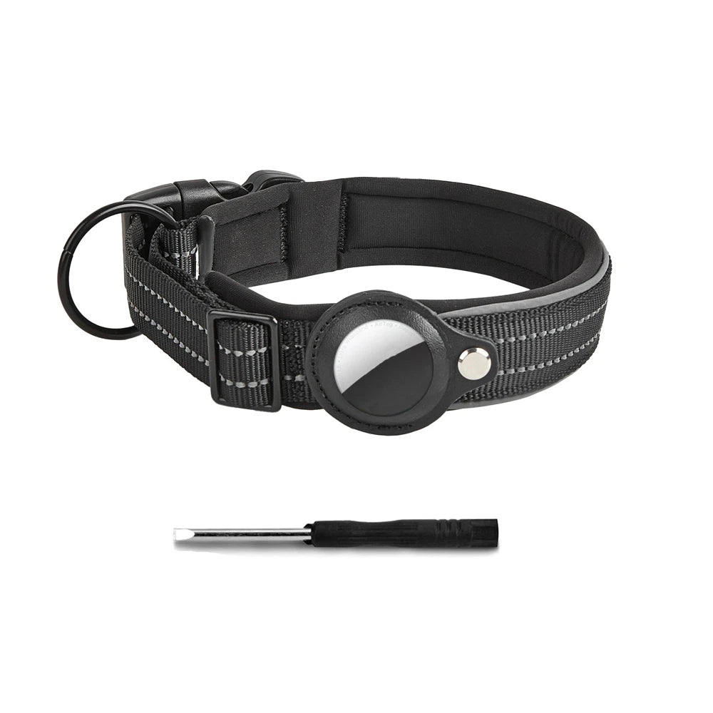 Reflective Secure AirTag Collar – Tracking & Total Protection 🐶💛