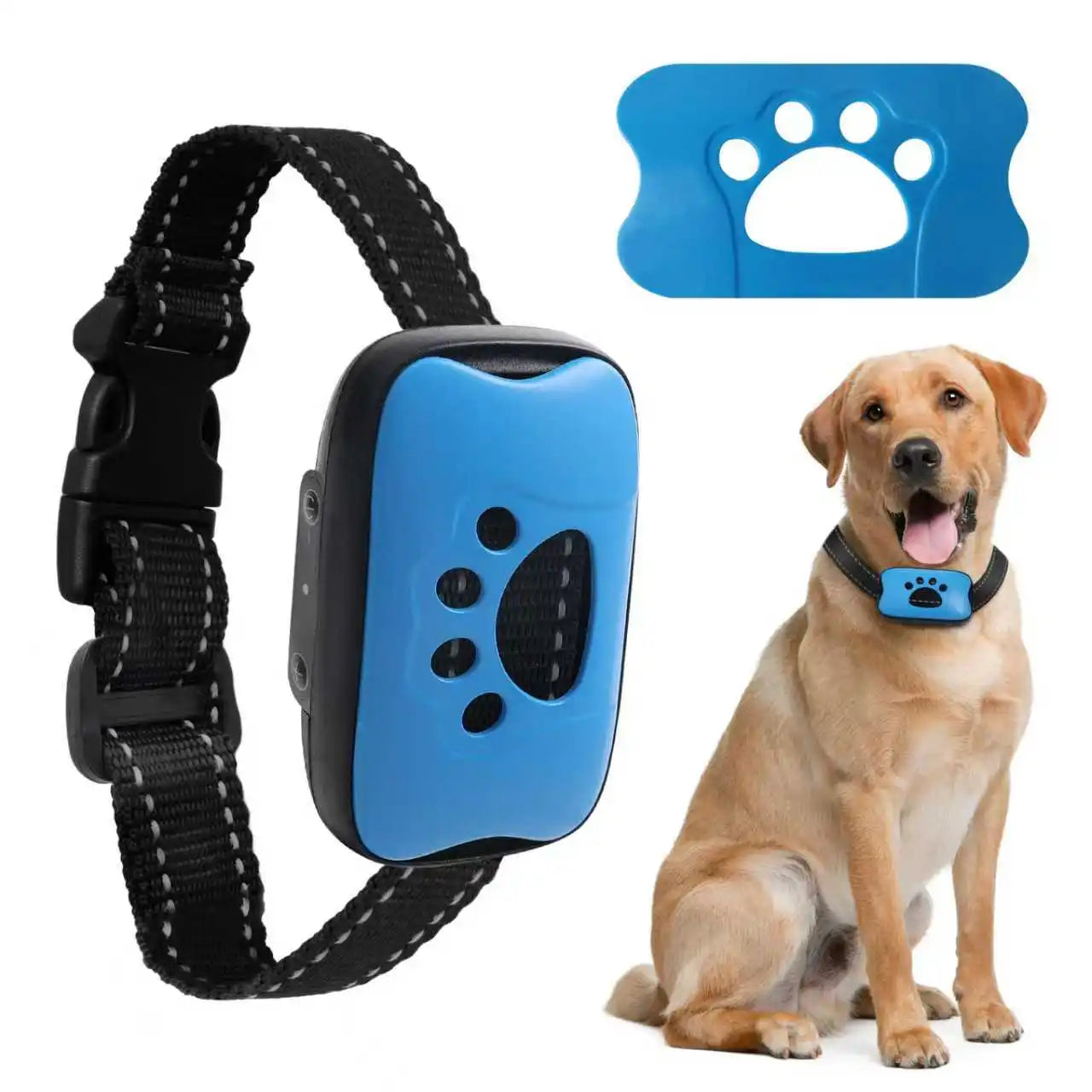 Smart Bark Collar – Ultrasonic & Gentle Vibration 🐶💛