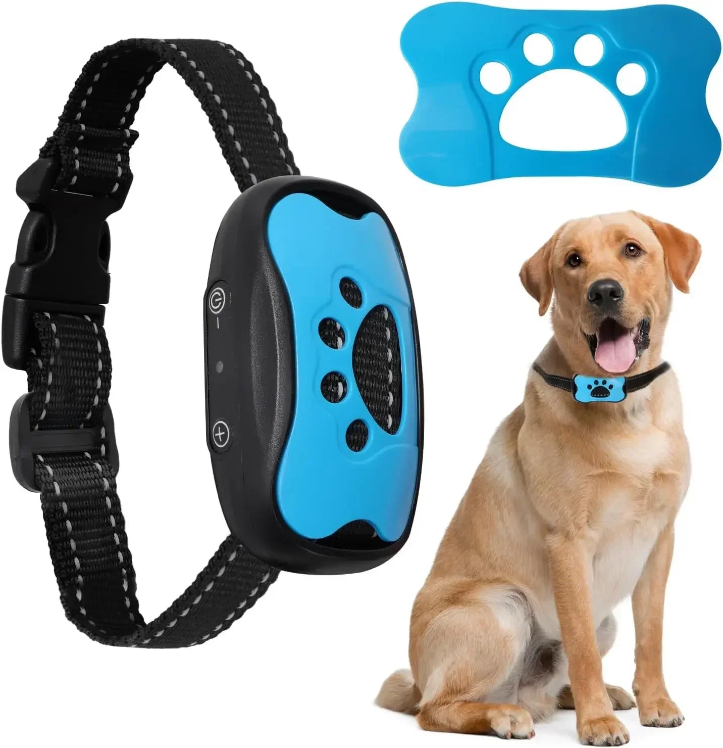 Smart Bark Collar – Ultrasonic & Gentle Vibration 🐶💛