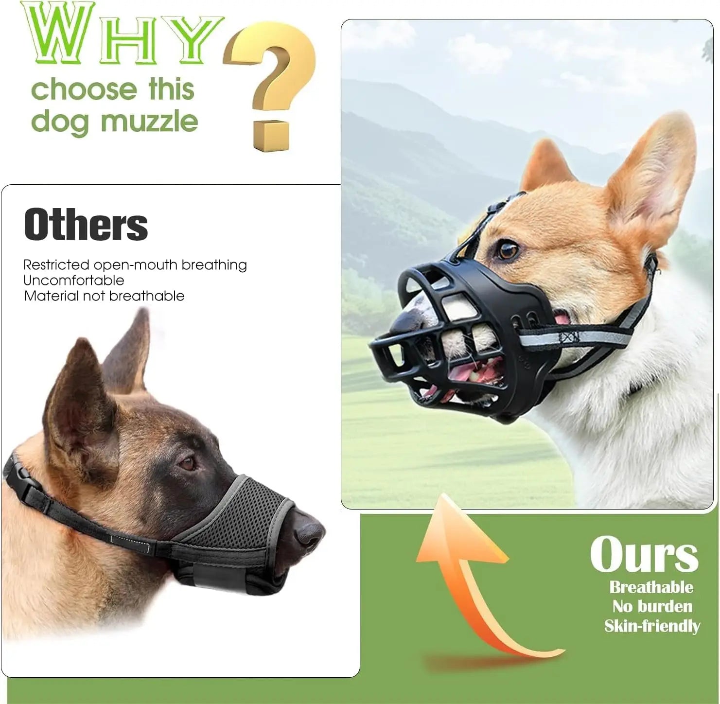 Breathable Adjustable Muzzle – Safety & Freedom 🐶💧🛑