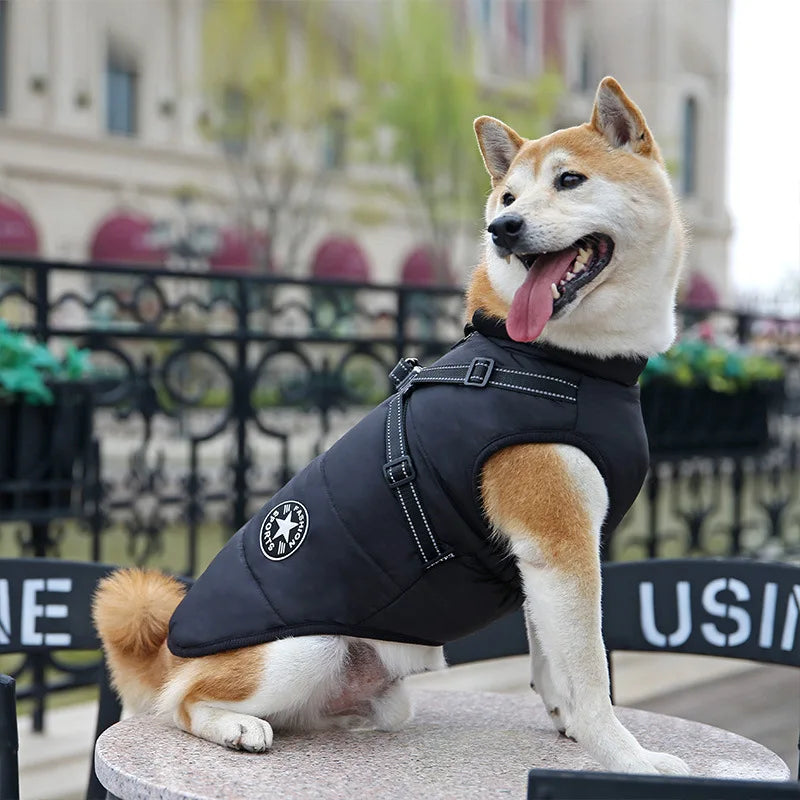 Waterproof Winter Dog Coat – Warmth & Protection with Integrated Harness