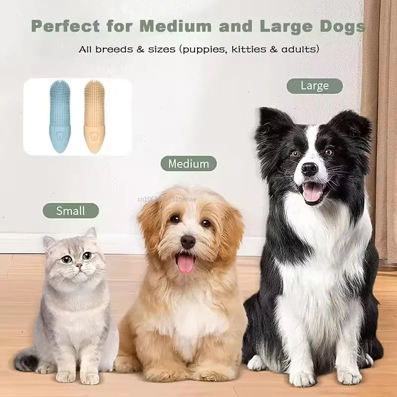 360° Finger Toothbrush – Hygiene & Fresh Breath 🐶🦷💛