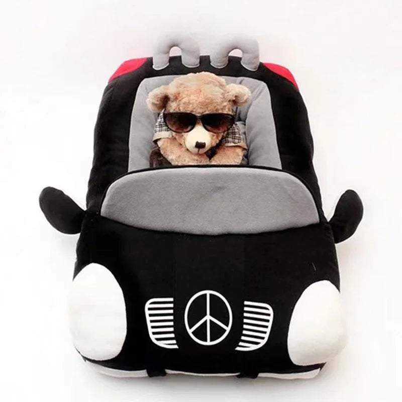 Luxury Car Bed Comfort+ – Ultra Soft Cosy Nook for Dogs 🚗🐶💛