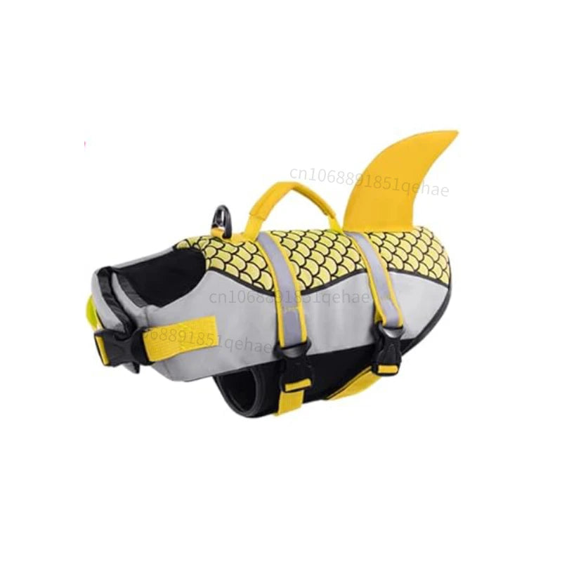 Dog Shark Life Vest – Maximum Buoyancy & Visibility 🐶🦈🌊💛