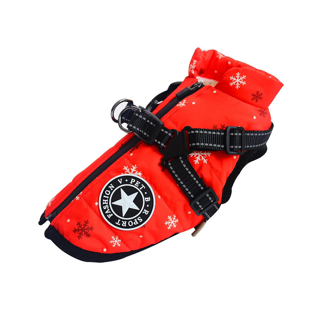 Waterproof Winter Dog Coat – Warmth & Protection with Integrated Harness