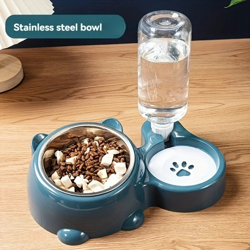 Slanted Automatic Feeder – Food & Water Without Electricity 🥣💧🐶💛