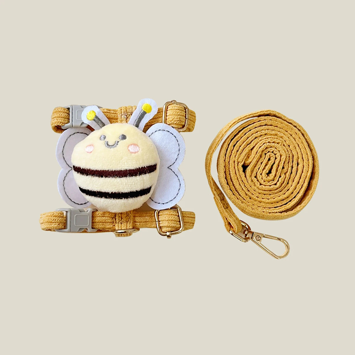 Secure Bee Harness + Leash – Ultra Cute & Anti-Escape 🐝🐶💛