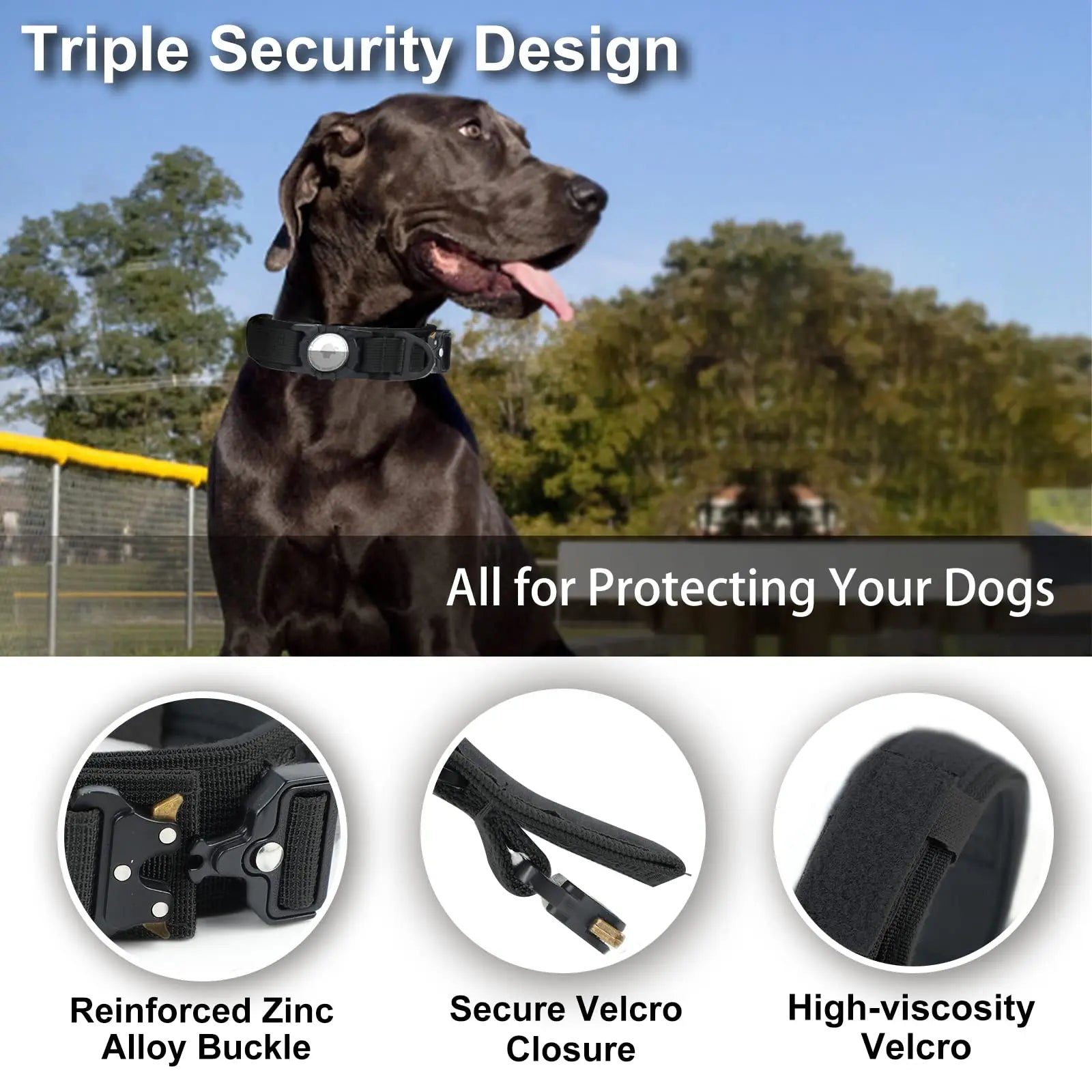 Collier Tactique avec Support AirTag – Contrôle Total & Sécurité Maximale 🐾📍