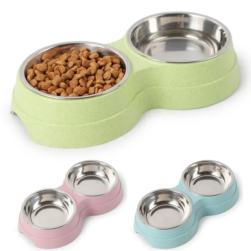 Double Bol Inox – Repas & Eau en Toute Simplicité 🥣💧🐶💛