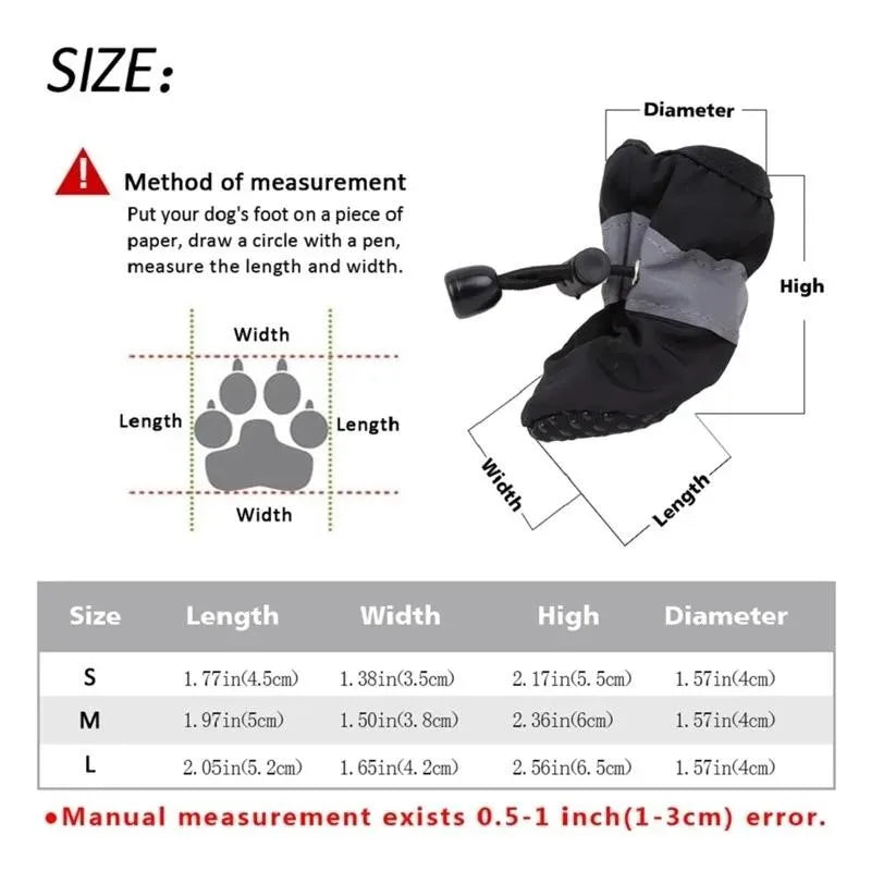 Bottes Imperméables Antidérapantes pour Chiens (Lot de 4)