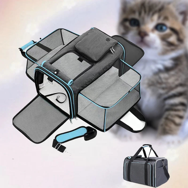 Sac Transport Extensible Crossbody – Confort & Liberté en Mouvement 🐶🐱💛