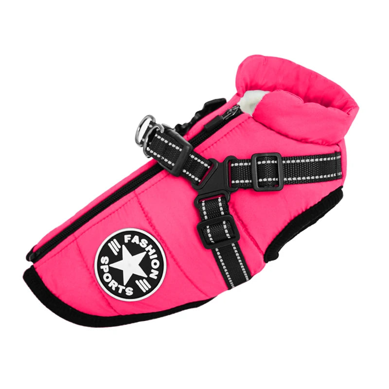 Waterproof Winter Dog Coat – Warmth & Protection with Integrated Harness