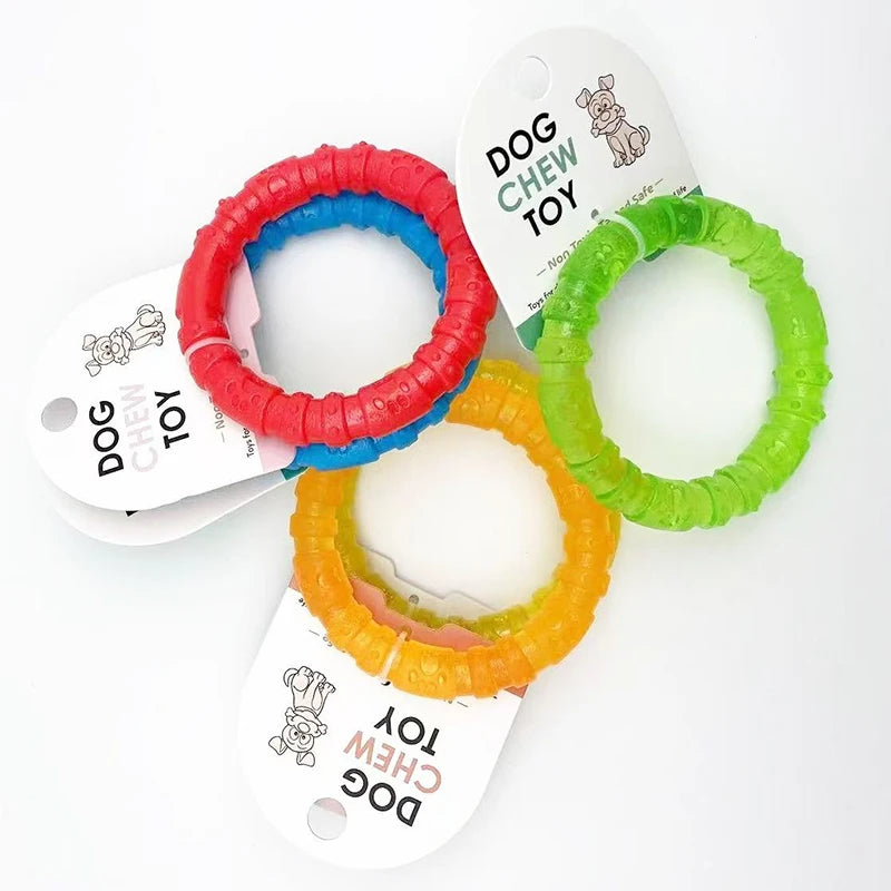 Duo Jouets Dentaires – Os & Anneau Anti-Ennui 🦴🔵🐶💛
