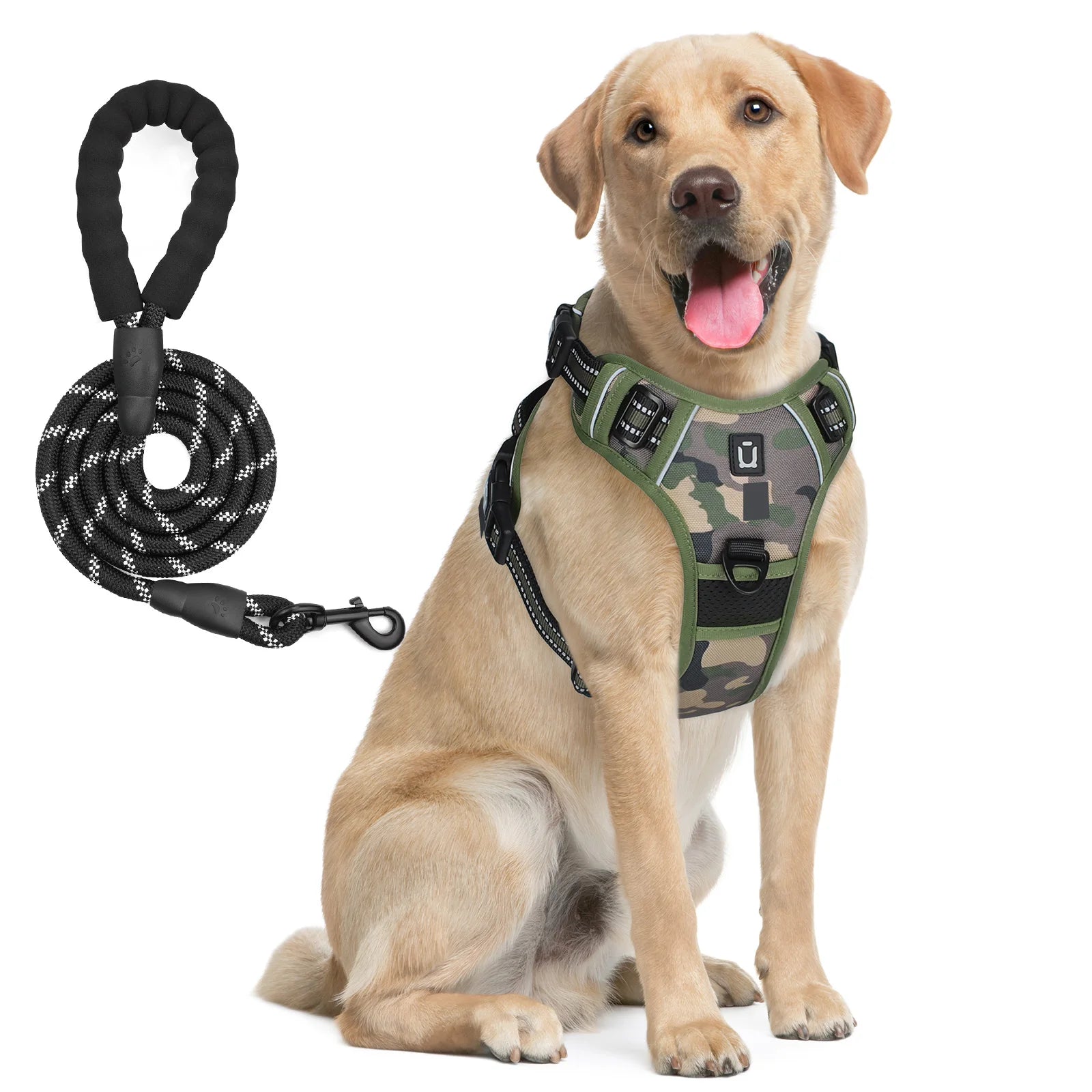 Anti-Pull Harness + 1.5 m Leash – Total Control & Comfort 🐶💛