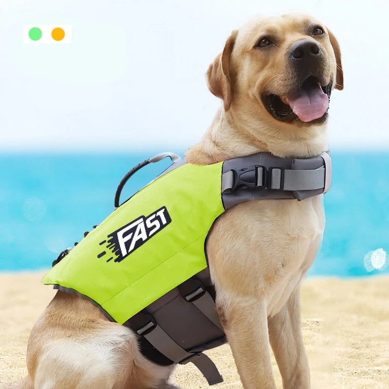 Gilet de Sauvetage Ajustable & Réfléchissant – Sécurité & Style Aquatique 🐶🌊✨💛