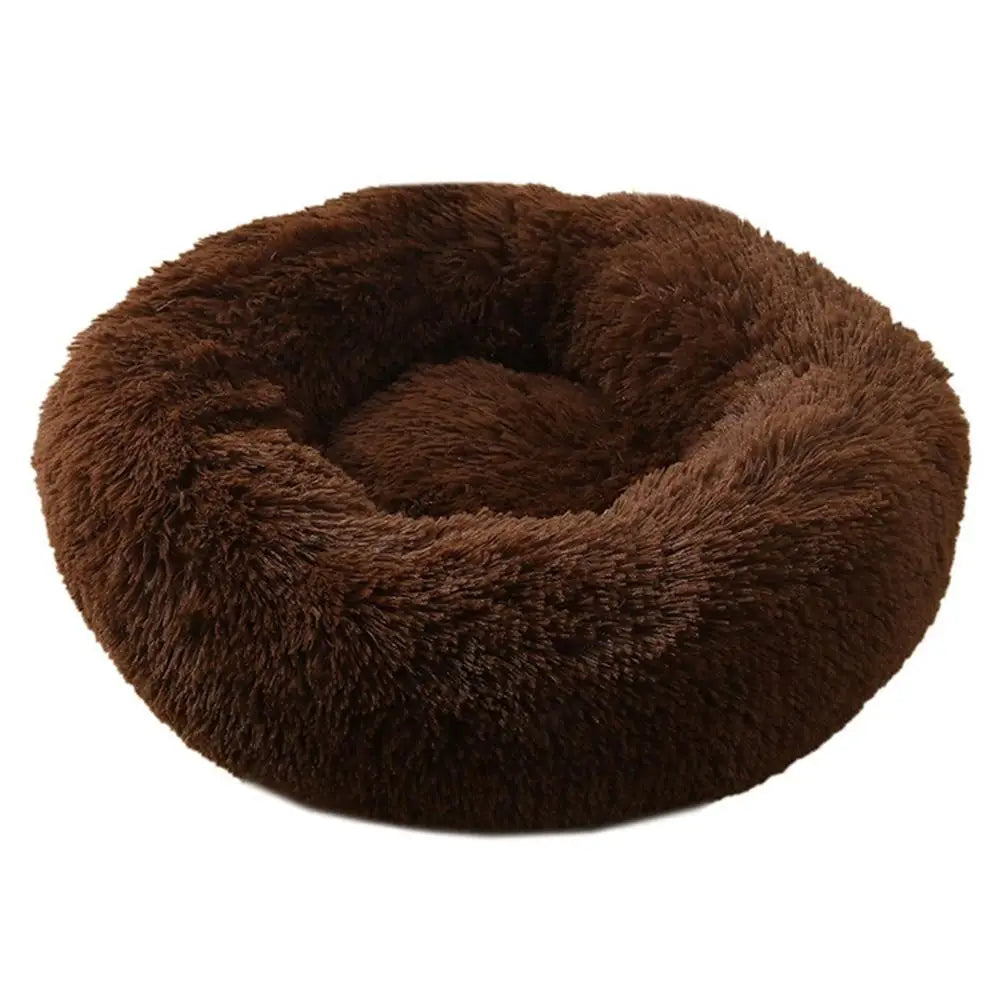 Ultra-Soft Calming Donut Bed – Anti-Stress Comfort & Cozy Warmth 🐶💛