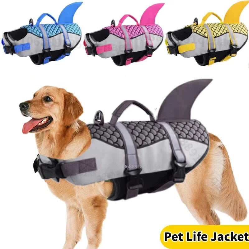 Dog Shark Life Vest – Maximum Buoyancy & Visibility 🐶🦈🌊💛