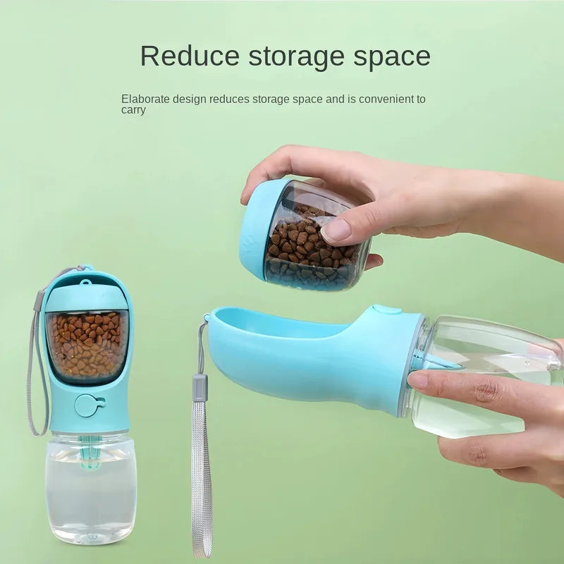 Portable 3-in-1 Bottle – Leak-Proof Water & Food 🐶💧
