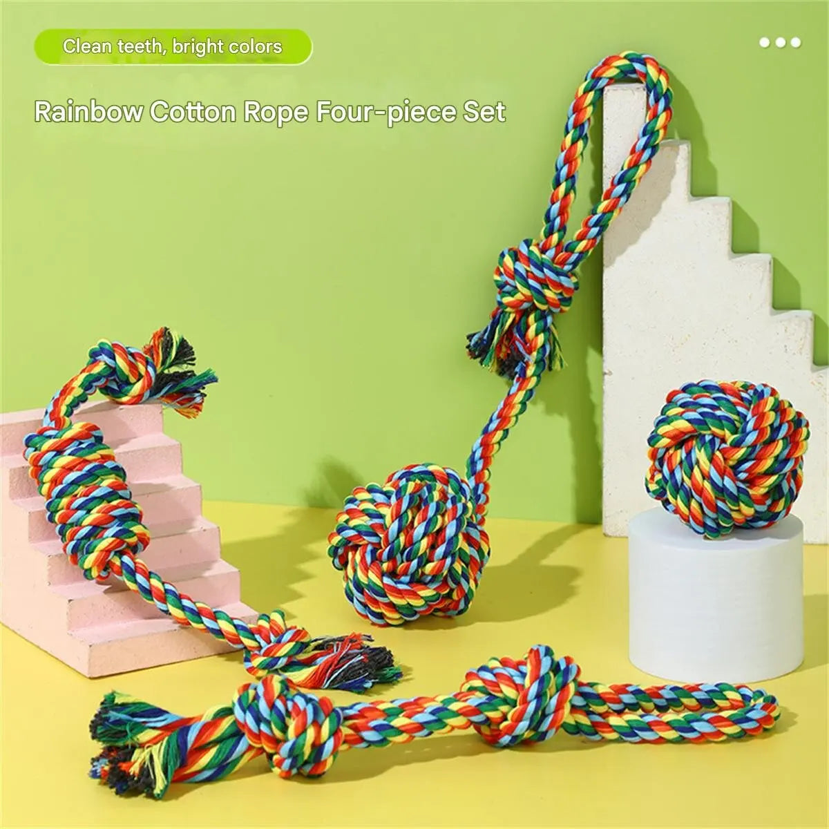 Dental Rope Ring – Resistant Cleaning & Play Toy 🐶🦷💛