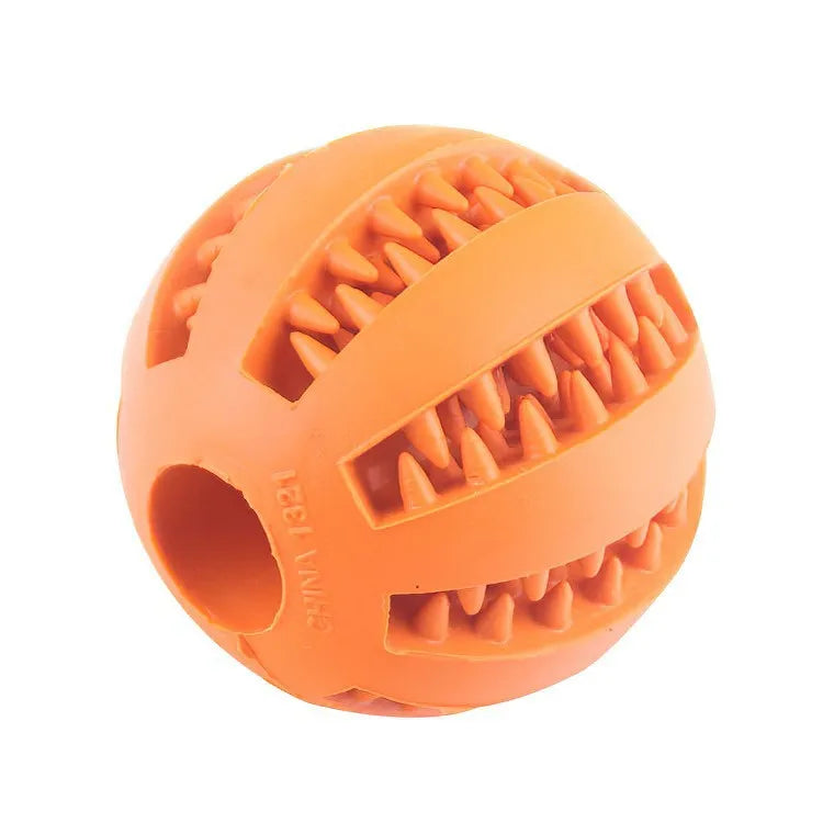 Comfort+ Stress Relief Ball for Dogs – Durable, Teeth Cleaning & Treat Dispenser 🐶🦷💛