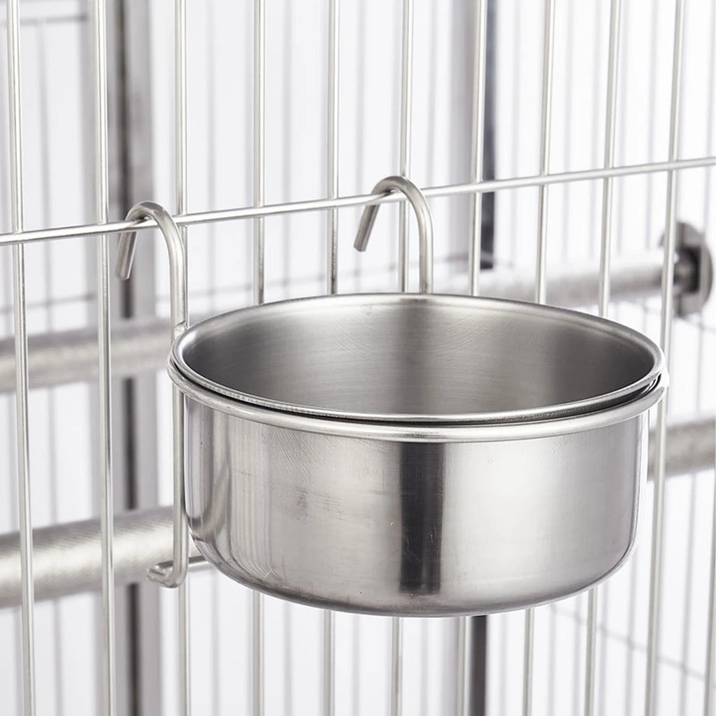 Bol Suspendu en Inox pour Cage – Fixation Solide & Repas Sans Renversement 🐾🥣