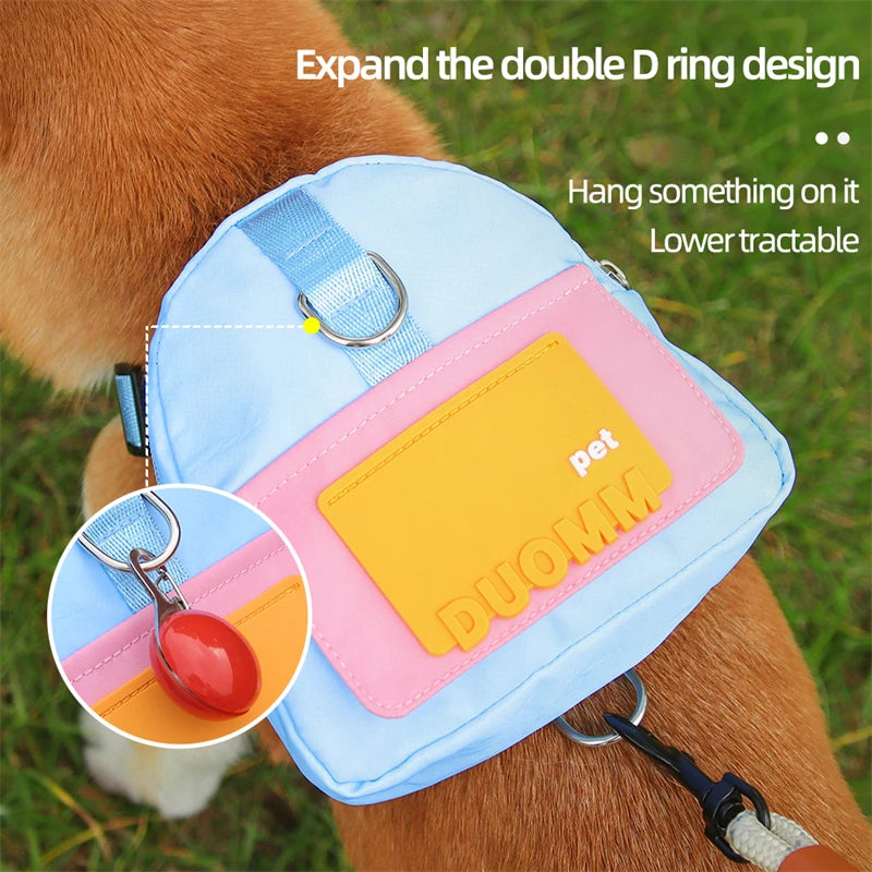 Waterproof Backpack Harness – Transport & Snacks 🐶🎒