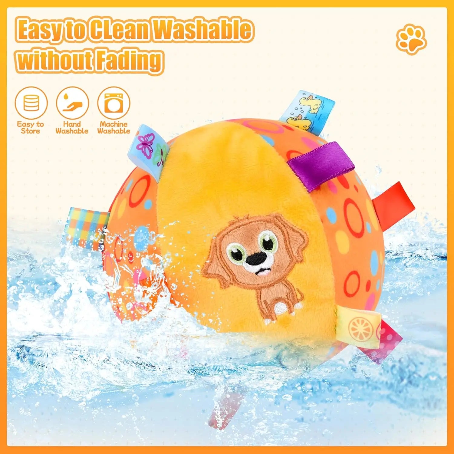 Soft Sound Ball – Interactive Play & Stimulation 🔔🐶💛