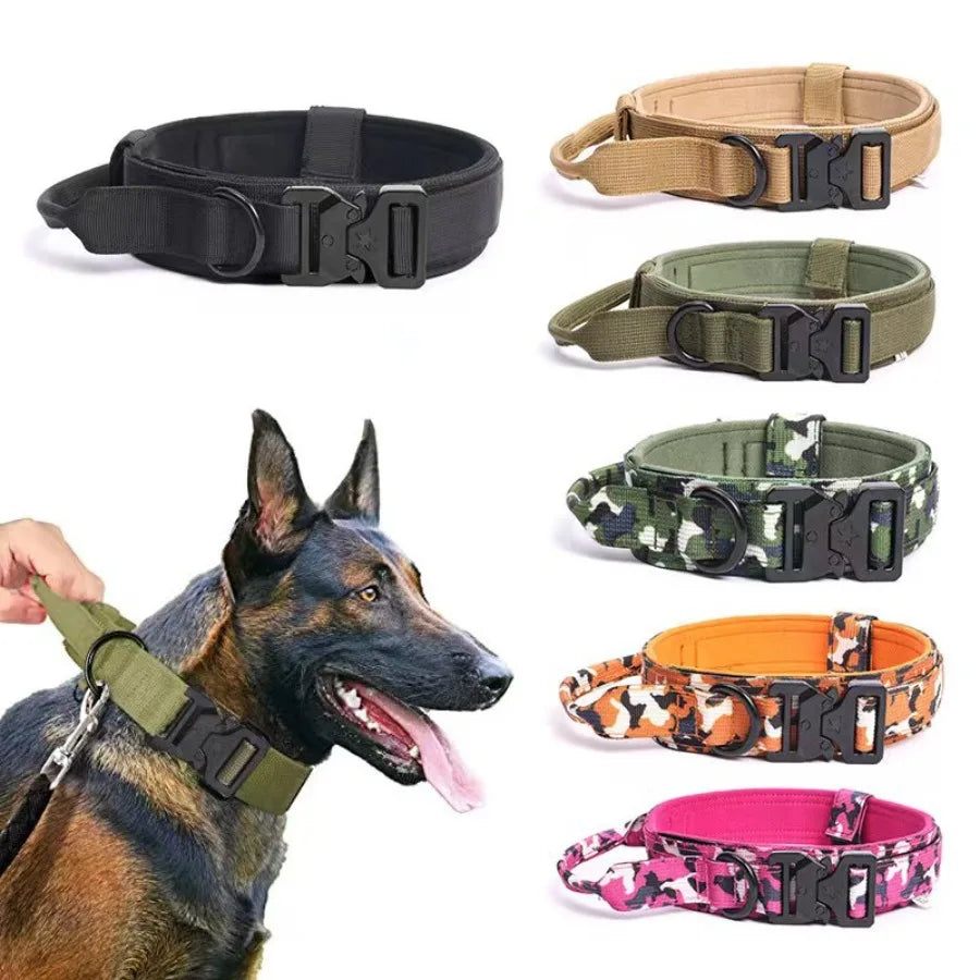 Collier Tactique Ajustable pour Chien – Contrôle Total & Dressage Sécurisé 🐾💪