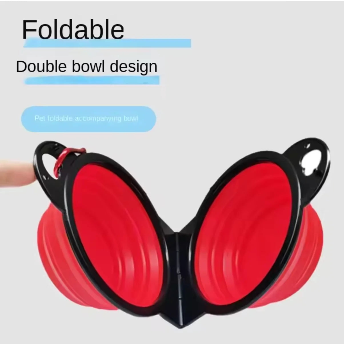 2-in-1 Foldable Double Bowl – Travel & Maximum Practicality 🥣🐶💛