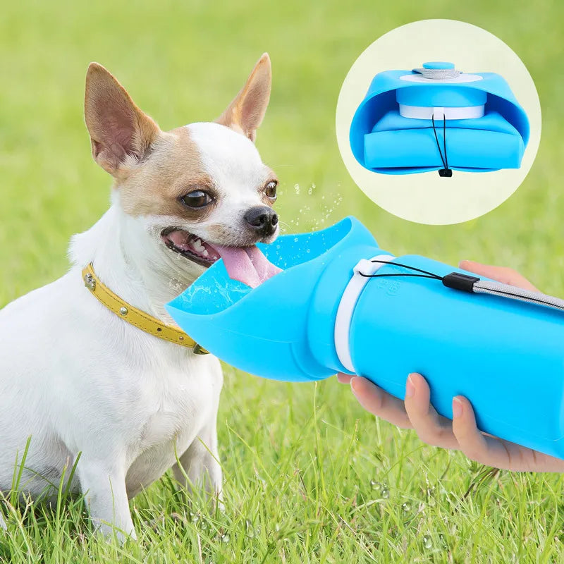 Bouteille Silicone Pliable 550ml – Hydratation Sans Gaspillage 🐶💧