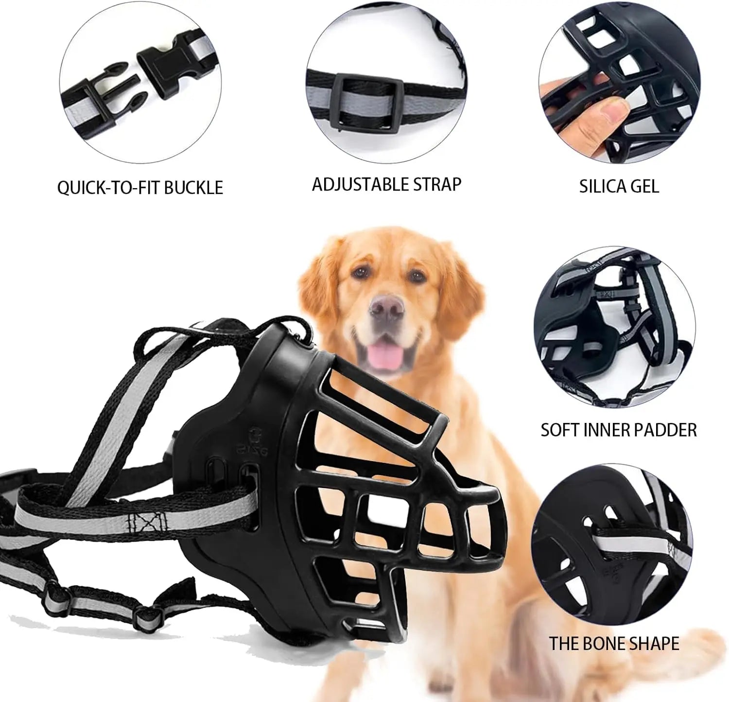 Breathable Adjustable Muzzle – Safety & Freedom 🐶💧🛑