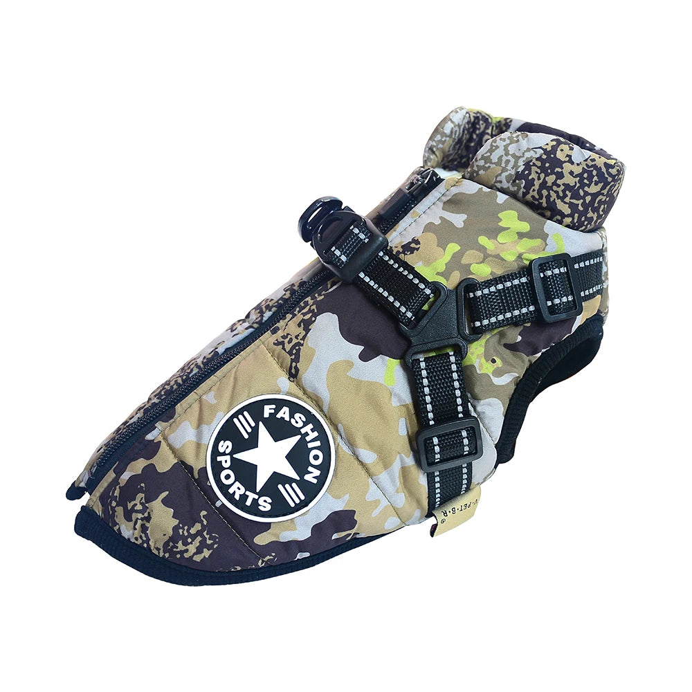 Waterproof Winter Dog Coat – Warmth & Protection with Integrated Harness