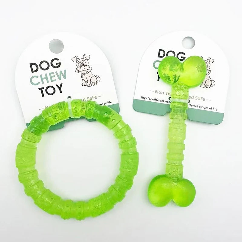 Duo Jouets Dentaires – Os & Anneau Anti-Ennui 🦴🔵🐶💛