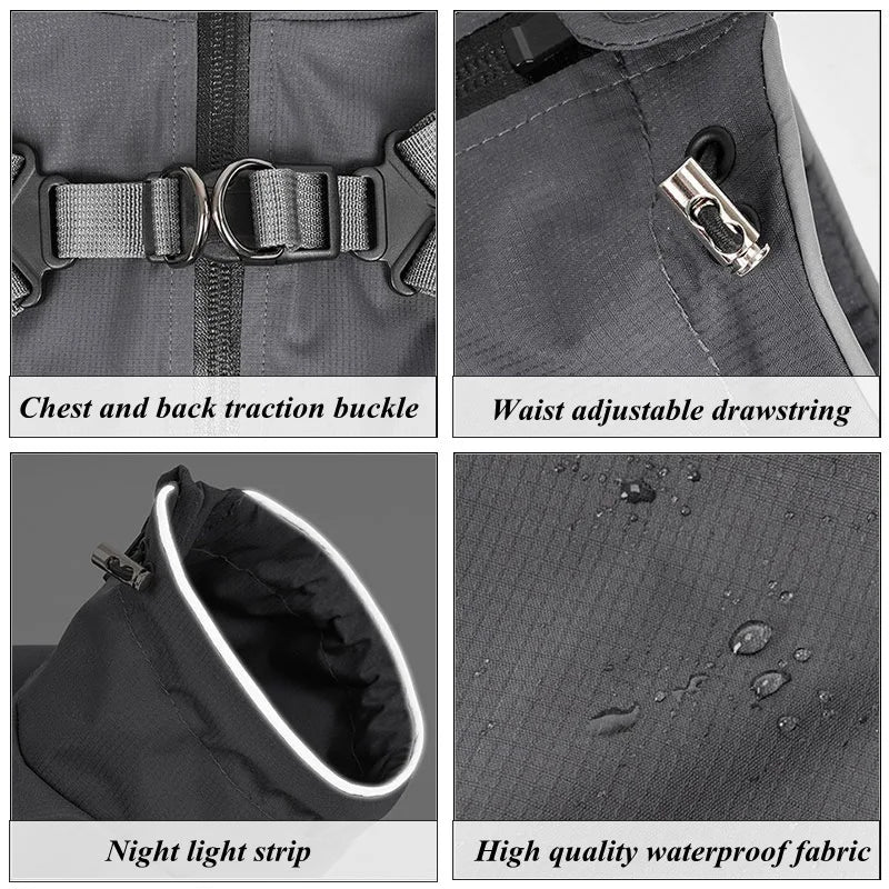4-Legged Raincoat with Harness – Full Protection in the Rain 🌧️🐶💛