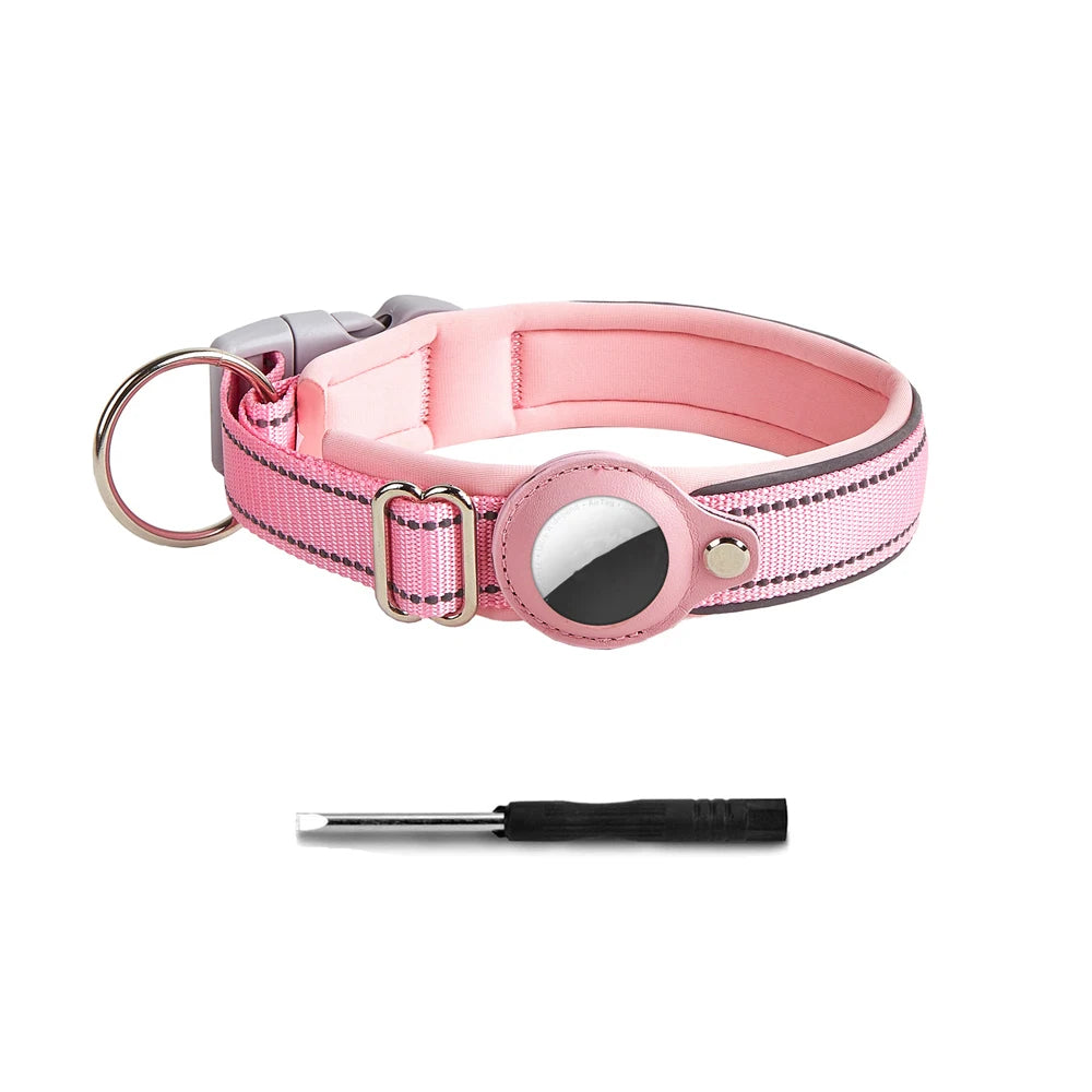 Reflective Secure AirTag Collar – Tracking & Total Protection 🐶💛