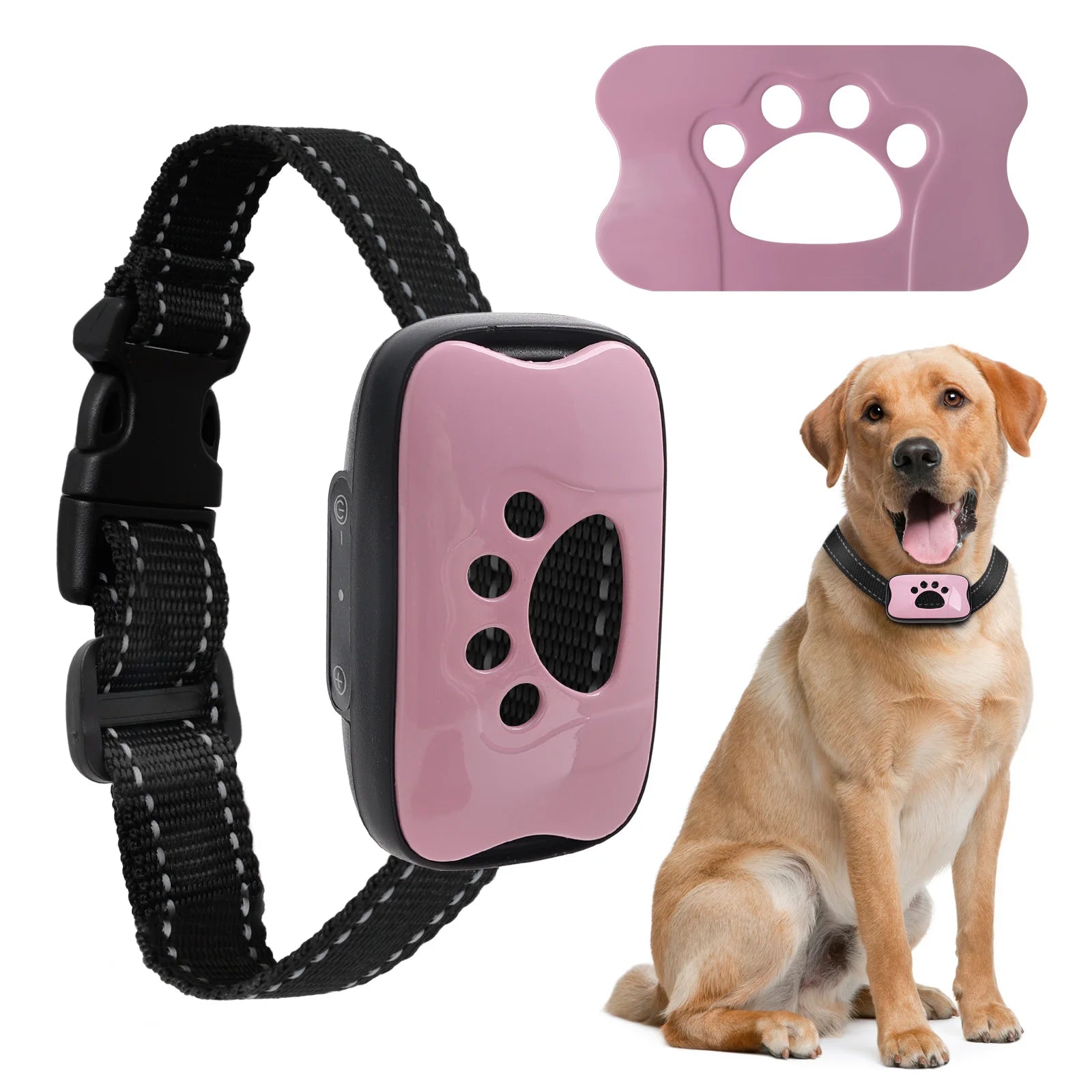 Smart Bark Collar – Ultrasonic & Gentle Vibration 🐶💛