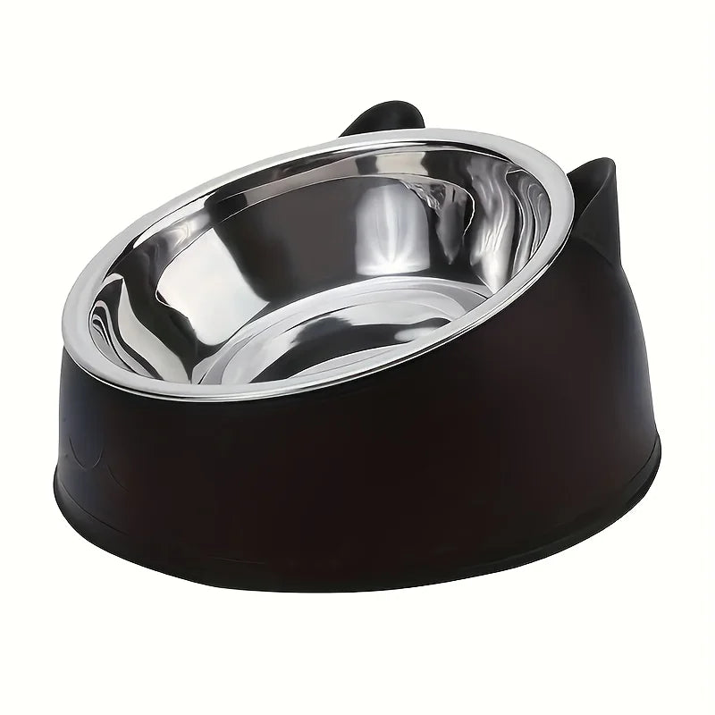 Cute Ears Elevated Tilted Bowl – Comfort & Neck Protection 🐱💛