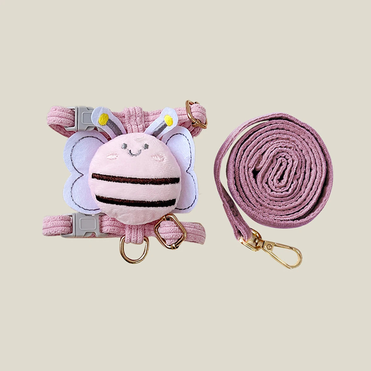 Secure Bee Harness + Leash – Ultra Cute & Anti-Escape 🐝🐶💛