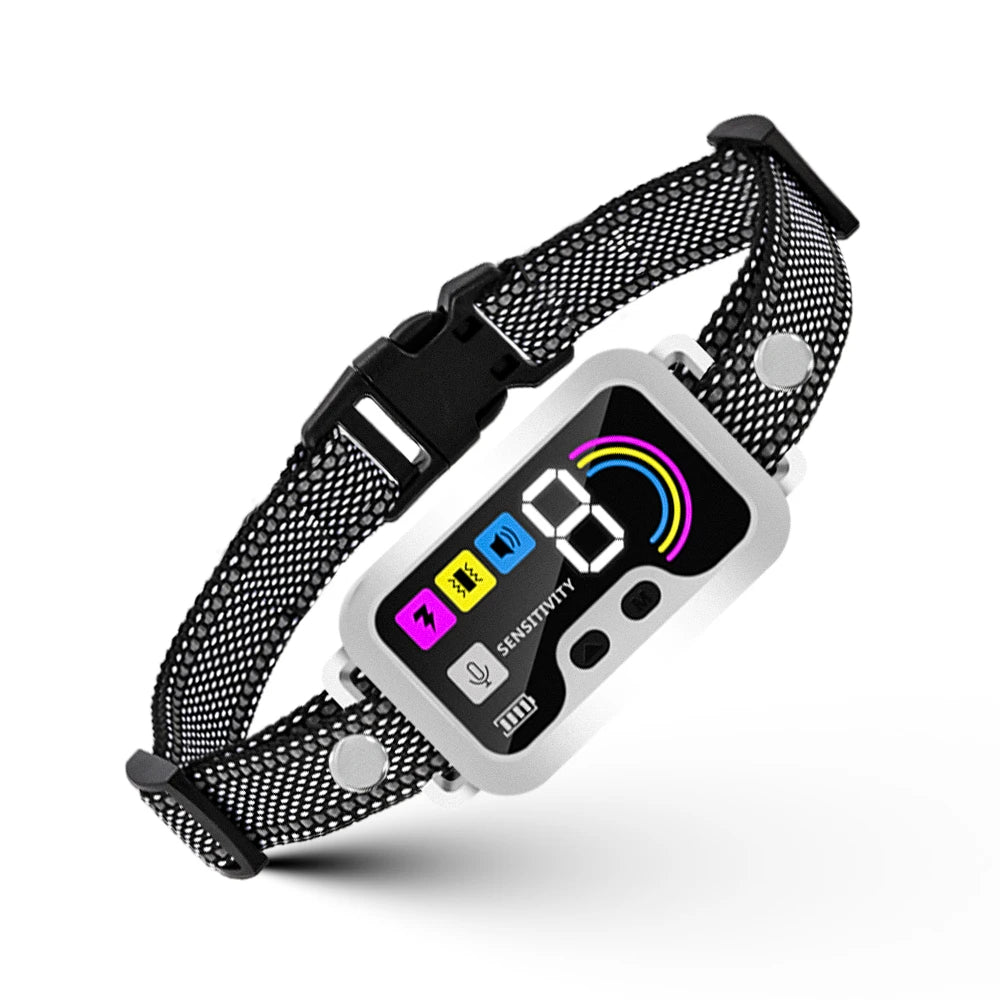 Smart Bark Collar – Adjustable Sound & Vibration 🔇🐶💛