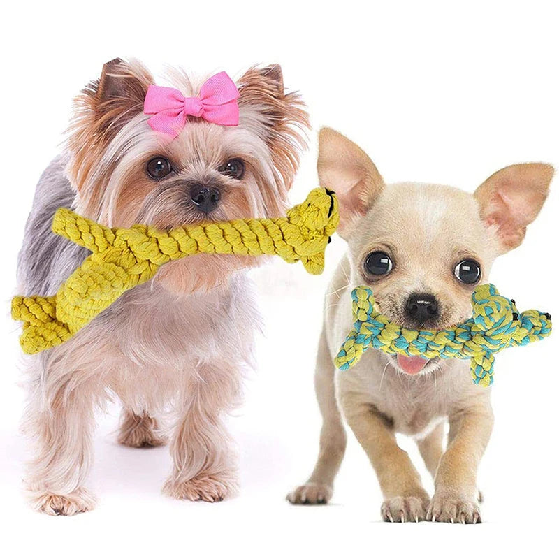 Cartoon Rope Toy – Durable & Interactive Play 🪢🐶💛