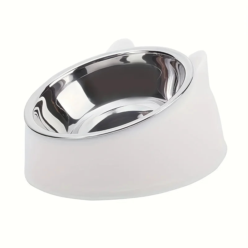 Cute Ears Elevated Tilted Bowl – Comfort & Neck Protection 🐱💛