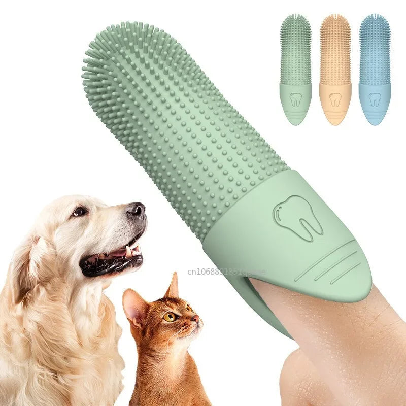 360° Finger Toothbrush – Hygiene & Fresh Breath 🐶🦷💛