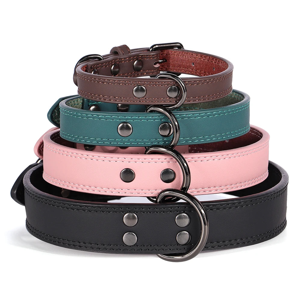 Collier en Cuir pour Chien – Élégance & Confort Premium 🖤🐶